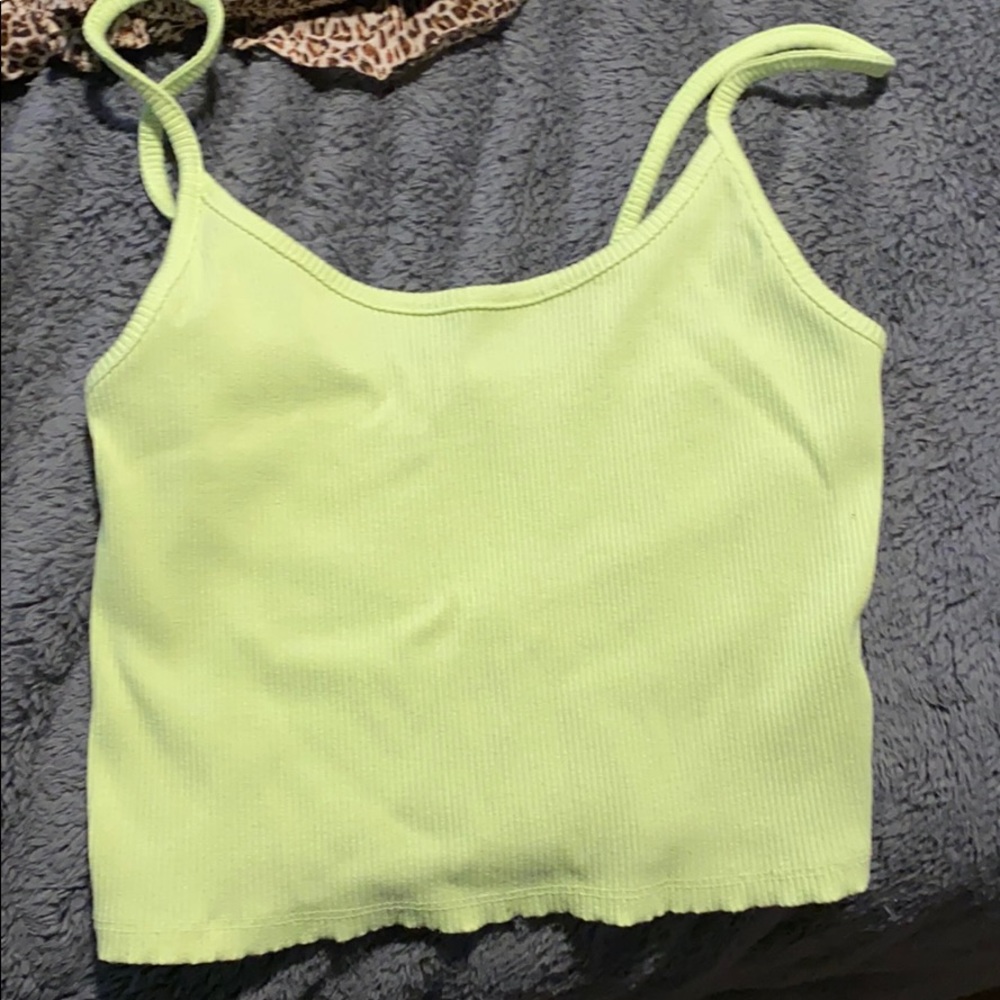 neon green crop top